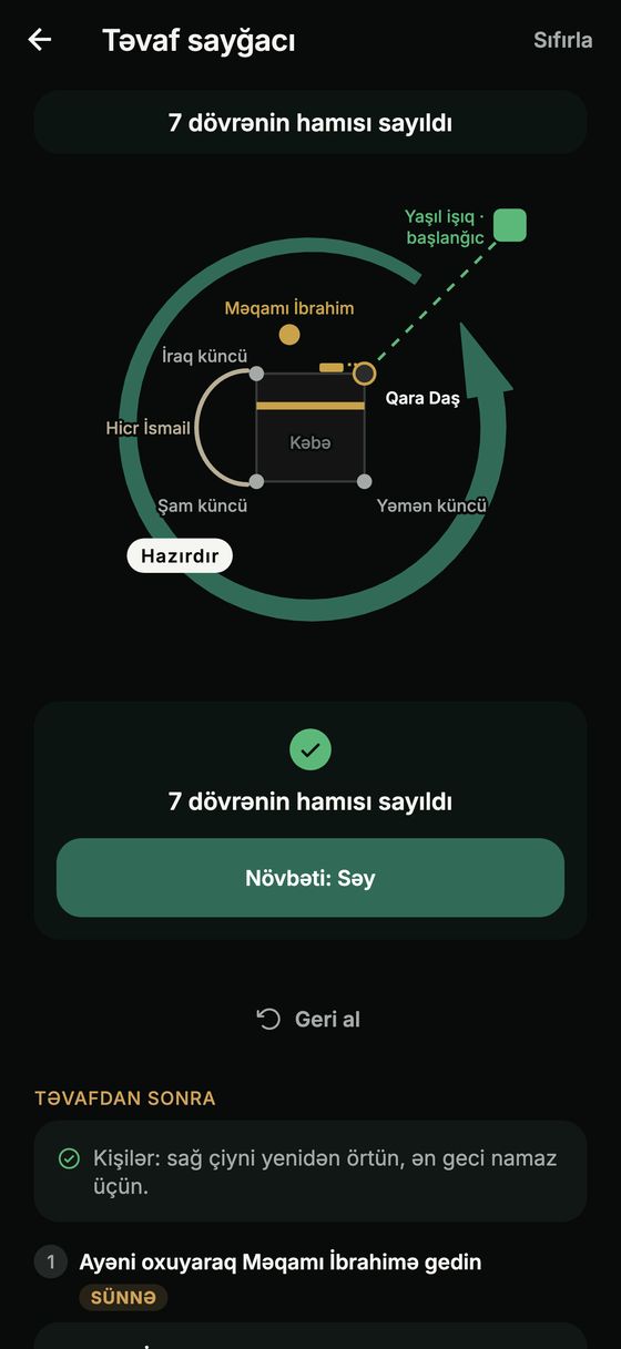 Kəbə planı ilə təvaf sayğacı