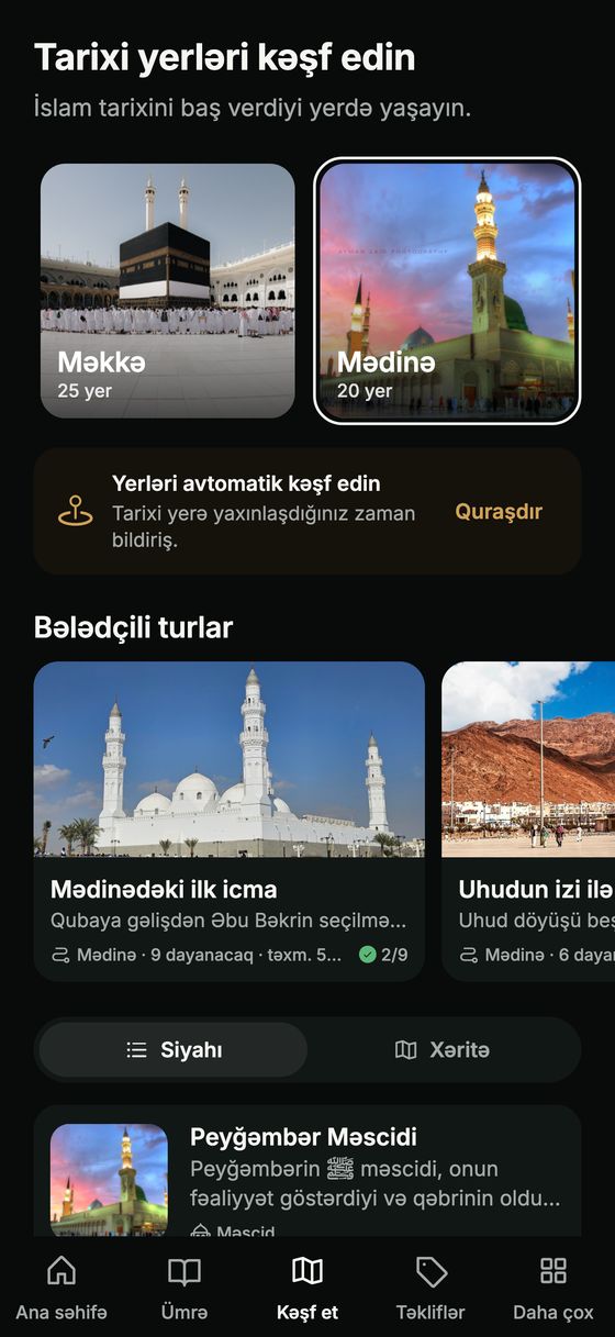 Kəşf et: Məkkə və Mədinə, bələdçili turlar