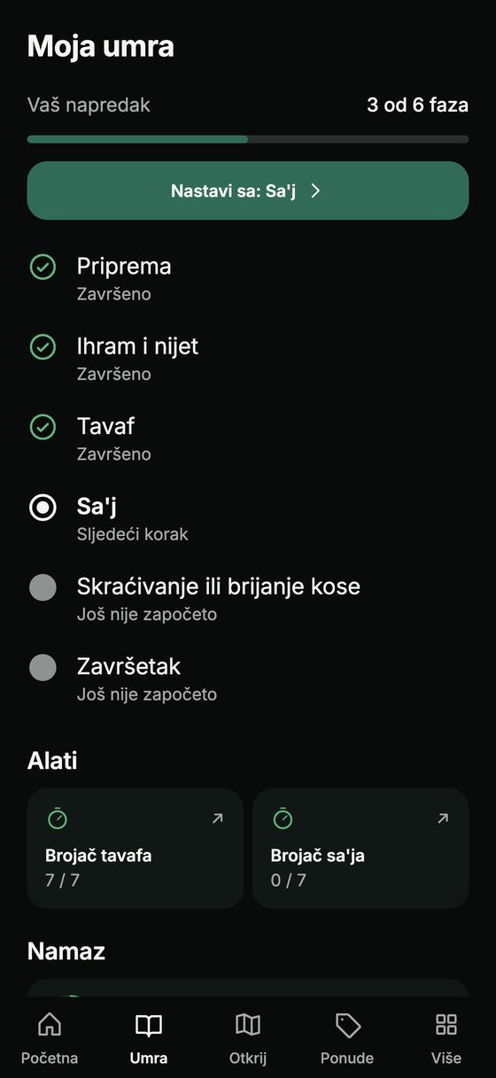 Pregled faza umre