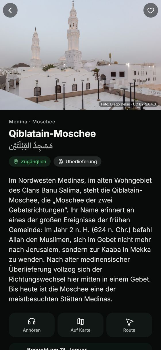 Ortsseite mit Foto, Geschichte und Quellen