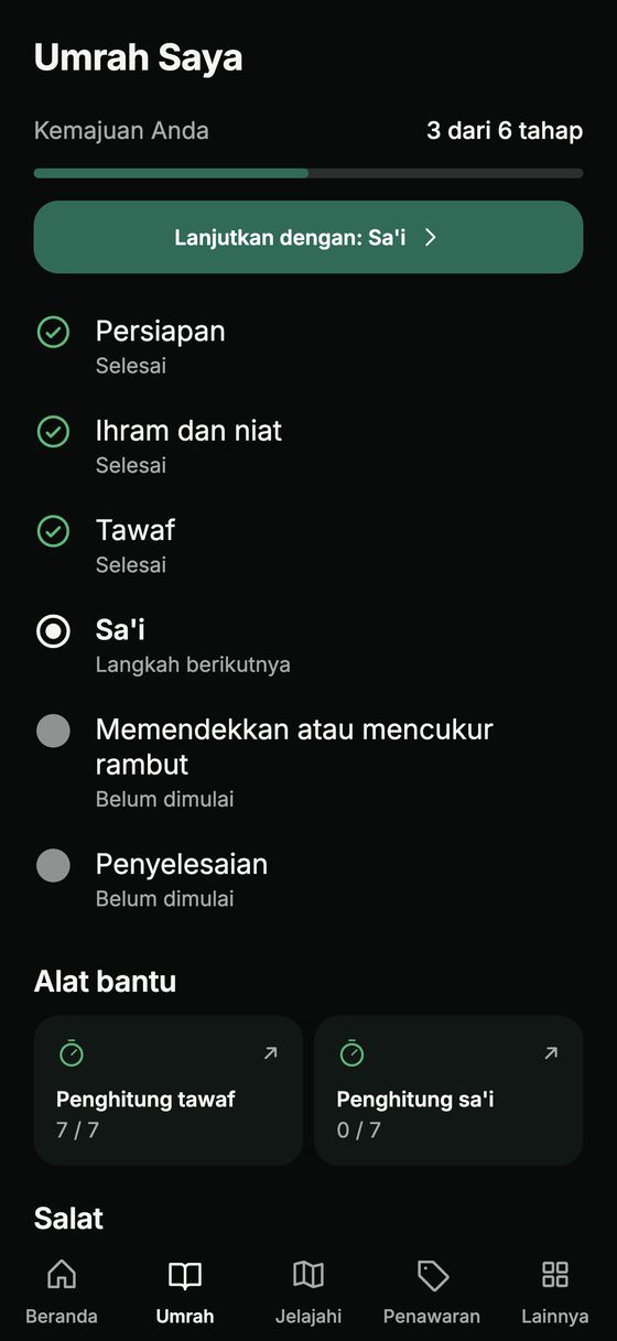 Ringkasan tahap-tahap Umrah