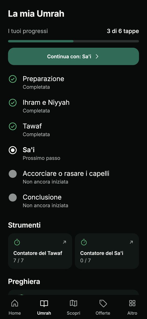 Panoramica delle tappe dell'Umrah