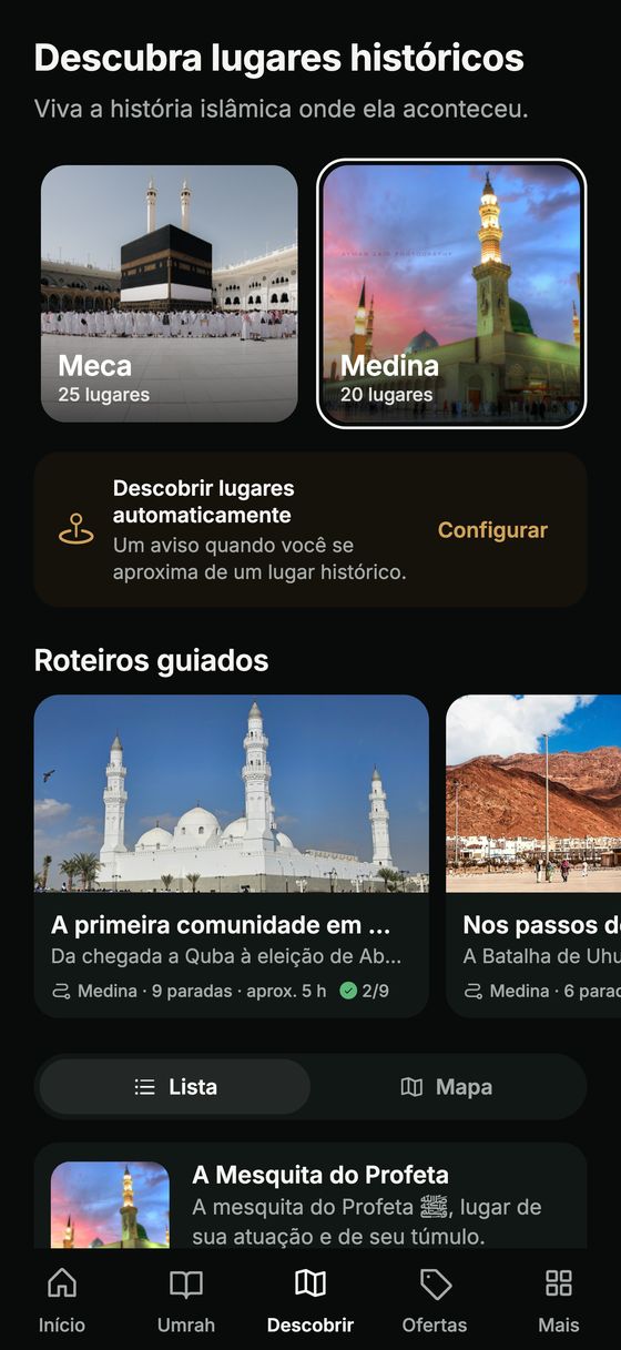 Descobrir: Meca e Medina, roteiros guiados